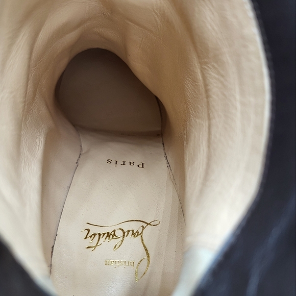 Christian Louboutin Gaetanina Suede & Leather Paneled Ankle Boots Brown 37 - Picture 13 of 16